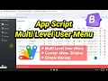 App Script Login Multi Level User Menu Customize Menu with Sidebar Bootstrap