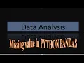 How to handle Missing data in PYTHON PANDAS HINDI TUTOTIAL