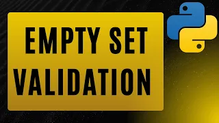 Check if a Set is Empty in Python