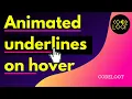 Animated underlines on hover