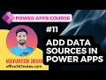 11 Add different data sources in Power Apps Power Apps Course