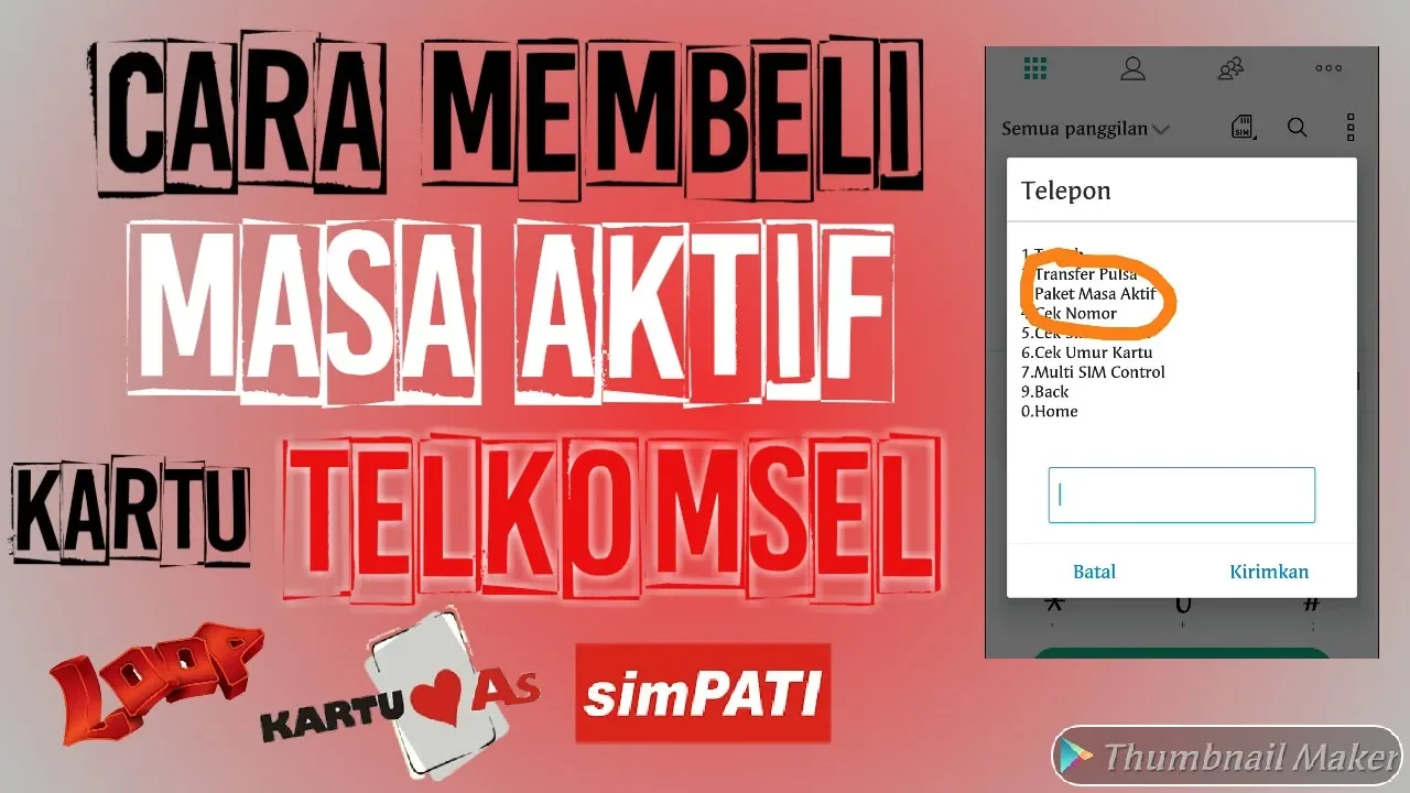 CARA PERPANJANG MASA AKTIF KARTU TELKOMSEL TANPA ISI PULSA