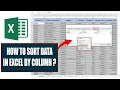 Excel Basics Sorting Data by Column - Step-by-Step Tutorial for Beginners