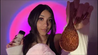 asmr eating your face with a wooden spoon mouth sounds