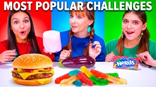 ASMR Pink VS Purple Jelly Race and Most Popular Challenges Compilation