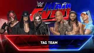 full match kane u0026 the undertaker u0026 bray wyatt vs the rock u0026 roman reigns u0026 john cena