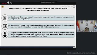 LIVE: Presiden Prabowo Pimpin Ratas Perkembangan Penanganan Bencana Alam, 7 September 2026