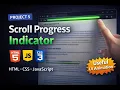 Scroll Progress Indicator Using HTML CSS JavaScript Project 5 Web Development