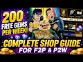 200 Free Gems per Week Complete Shop Guide for F2P P2W - JoJo s Bizarre Adventure Golden Spirit