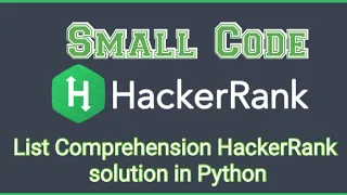 list comprehension HackerRank solution in Python