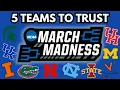 Top 5 Teams You SHOULD Trust in March Madness 2026