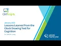 Lessons Learned of the Clock Drawing Test for Cognition Dr David W Loring January 2022