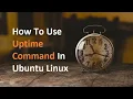 How To Use Uptime Command In Ubuntu Linux