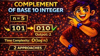 LeetCode 1009 Complement of Base 10 Integer 2 Approaches String Bit Manipulation Java