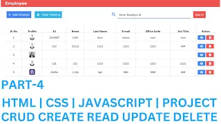 CRUD CREATE READ UPDATE DELETE PROJECT IN JAVASCRIPT JAVASCRIPT PROJECT Justforcode