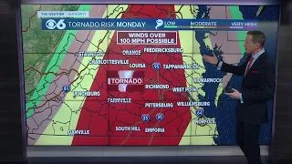 Severe weather likely Monday with tornadoes possible