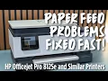 Fix Paper Jam Paper Feed Problems on HP OfficeJet 8125e 8135 9130 Printer Step-by-Step Guide