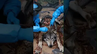 إنقاذ ذئب محاصر بالقشريات عملية إزالة دقيقة Nature Relaxinwolf Animals Wolf Forest Wolfsong 