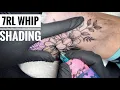 Whip shading flowers tattoo Time lapse