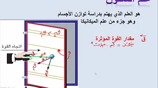 الوحدة الأولى الدرس 1 عزم القوة 