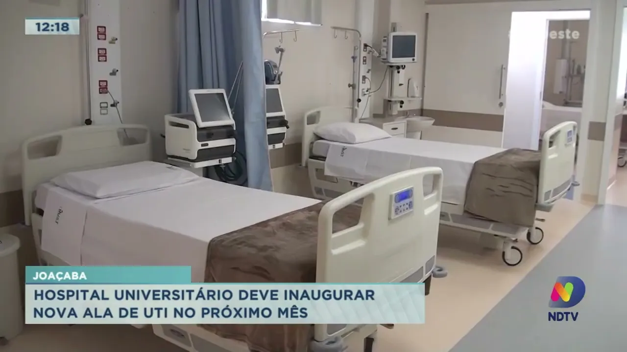 Hospital Universitário deve inaugurar nova ala de UTI no próximo mês em Joaçaba
