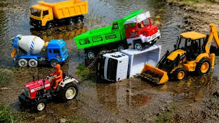 Cartoon Video | New Dumper TruckMuddy Accident Pulling Out Jcb 3dx? Jcb Cartoon |Tractor Cartoon