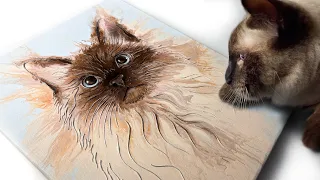 The Cutest Cat Portrait You Can Make With A Glue Gun