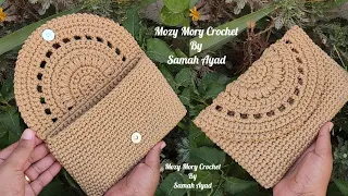 كروشيه كلاتش بفاصل من الداخل بورتفيه حقيبه Crochet Bag Crochet Wallet Crochet Clutch 