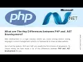 The Key Differences between PHP and NET Development PHP NET WebClues Global
