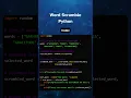 Word Scramble in Python