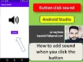 How to add sound to a button in android studio Android studio tutorial