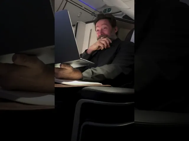 Hugh Jackman reacts to the final fight sequence in Deadpool and Wolverine