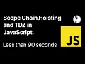 Scope Chain Hoisting TDZ in JavaScript Less than 90 Seconds