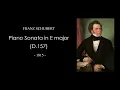 SCHUBERT Piano Sonata No. 1 in E major (D.157) Score