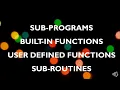 GW-BASIC SUB PROGRAMS