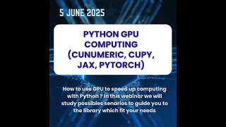 Python GPU computing Cunumeric cuPy JAX Pytorch