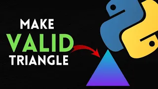 Python Tutorial Check the triangle is valid or not