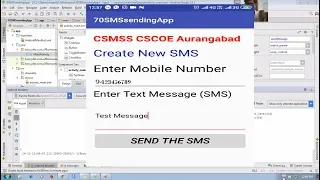 81 Send SMS Android App in Android Studio Application Short Message Service