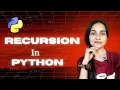 Day - 34 Recursion in Python for Machine Learning Data Science Analytics