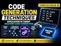 Code Generation Techniques Explained Compiler Design Target Machine Code
