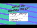 Modeling with Exponential Functions - Algebra 2AB