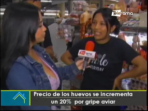 Precio de los huevos se incrementa un 20% por gripe aviar