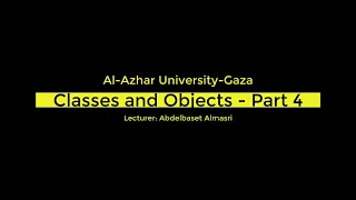 Classes and Objects with Java - Part 4