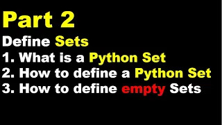 Python 3 Basics 17 2 Python Sets How to Create Python Sets How to Create empty python sets