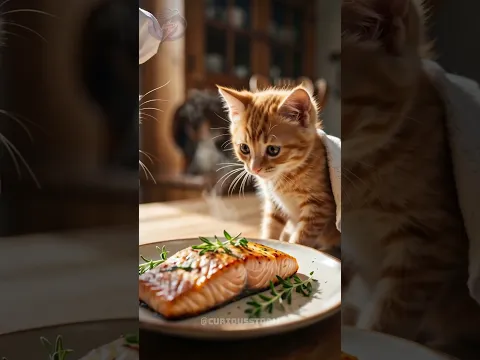 This Tiny Chef Saved a Hungry Stray Kitten 😢❤️ #shorts #ai #cat