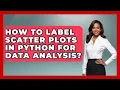 How To Label Scatter Plots In Python For Data Analysis - Python Code School