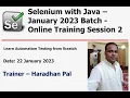 Selenium WebDriver with Java - Online Automation Testing Training