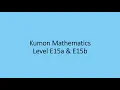 Kumon Mathematics E15a E15b