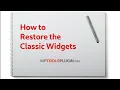 Classic Widgets Plugin WordPress How Restore and enable the Previous Classic Widgets Settings