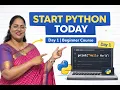Python Full Course Day 1 Installation First Program Python for Beginners 2026